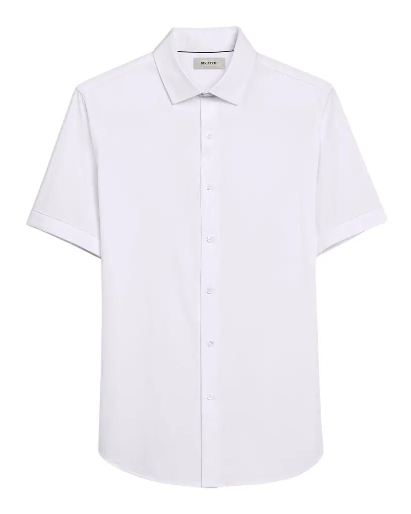 Bugatchi Men's Miles Slim Short Sleeve Shirt | Image 1 Bugatchi Men's Miles Slim Short Sleeve Shirt | Image 1