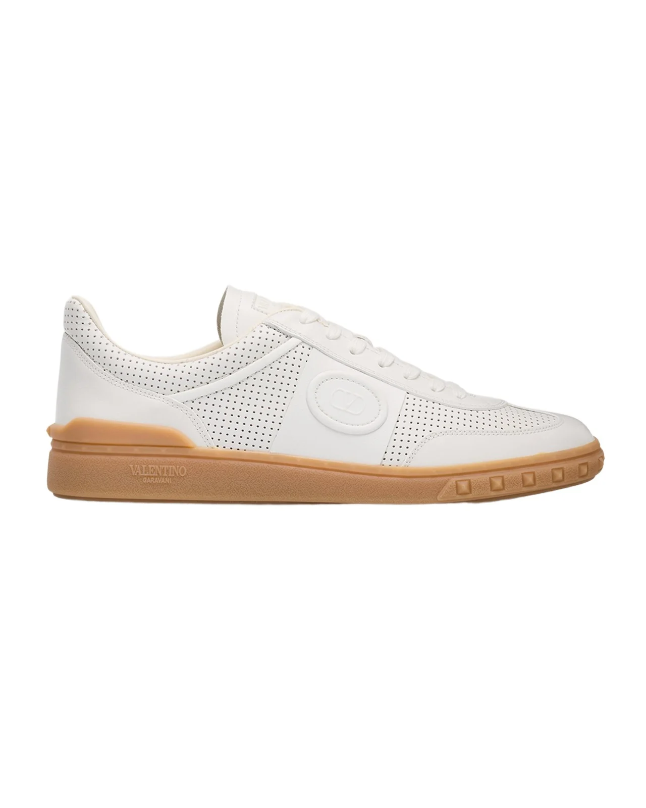 Valentino Garavani Men's Upvillage Perforated Napa Leather Low-Top Sneakers