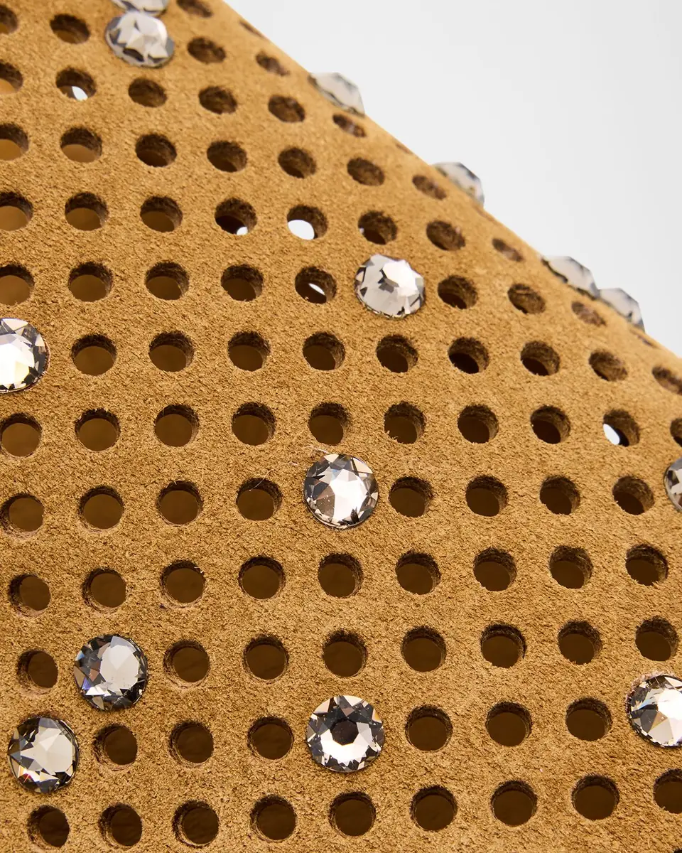 PEDRO GARCIA Braidy Crystal-Embellished Suede Clogs | Thumbnail 5