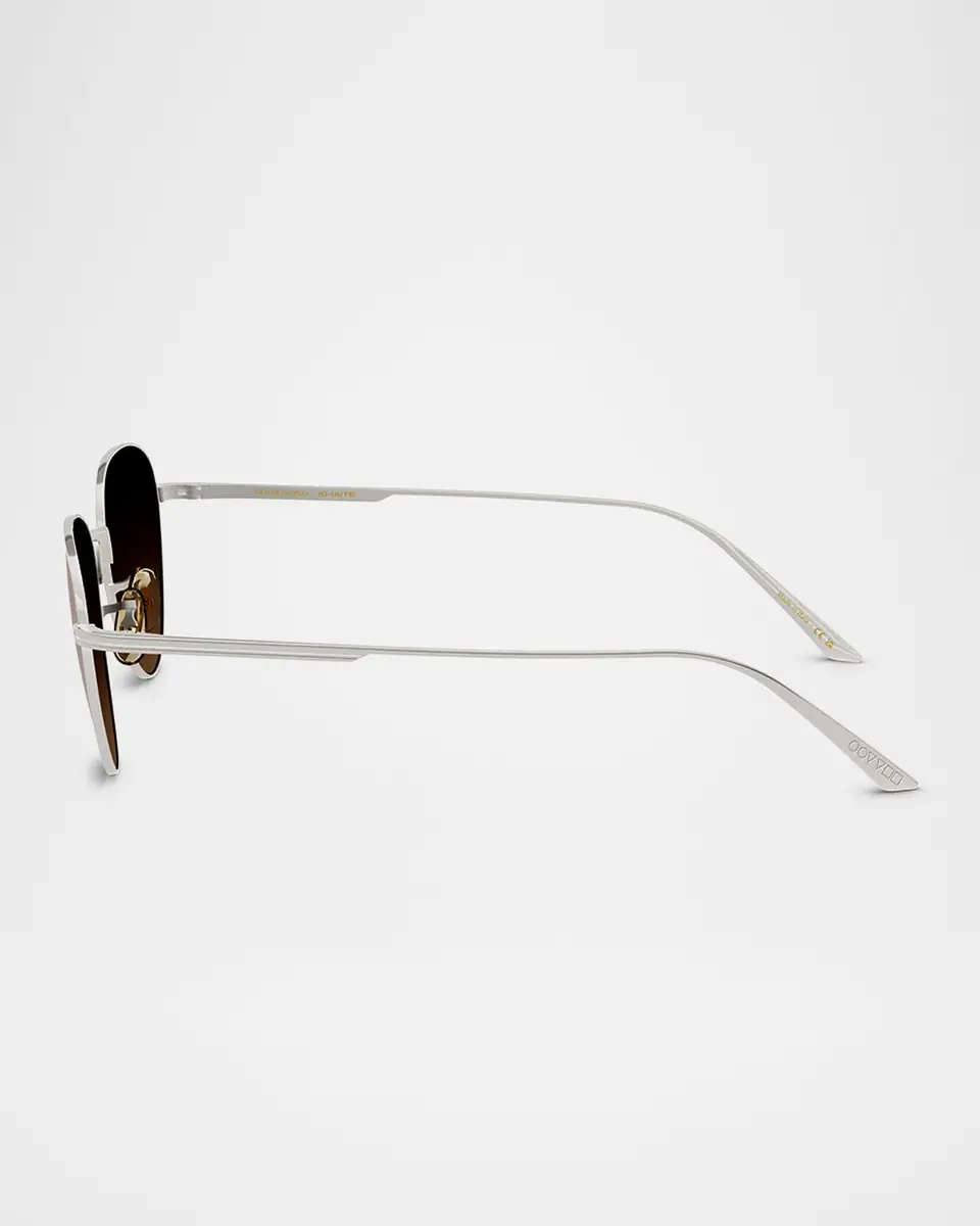 Khaite x Oliver Peoples 1991C Steel Aviator Sunglasses | Thumbnail 2