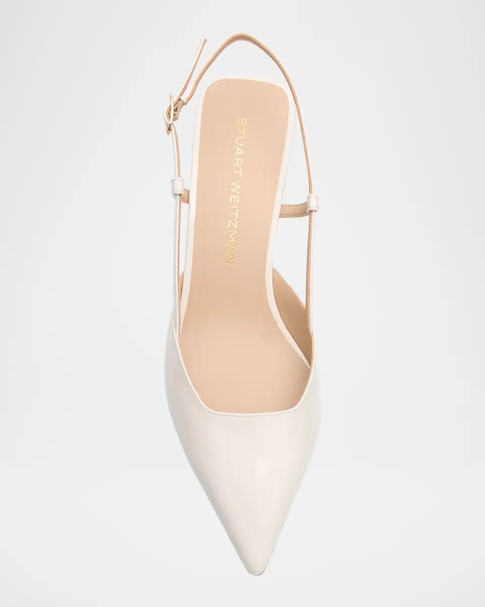 Stuart Weitzman Vinnie Patent Kitten Slingback Pumps | Thumbnail 6 Stuart Weitzman Vinnie Patent Kitten Slingback Pumps | Thumbnail 6