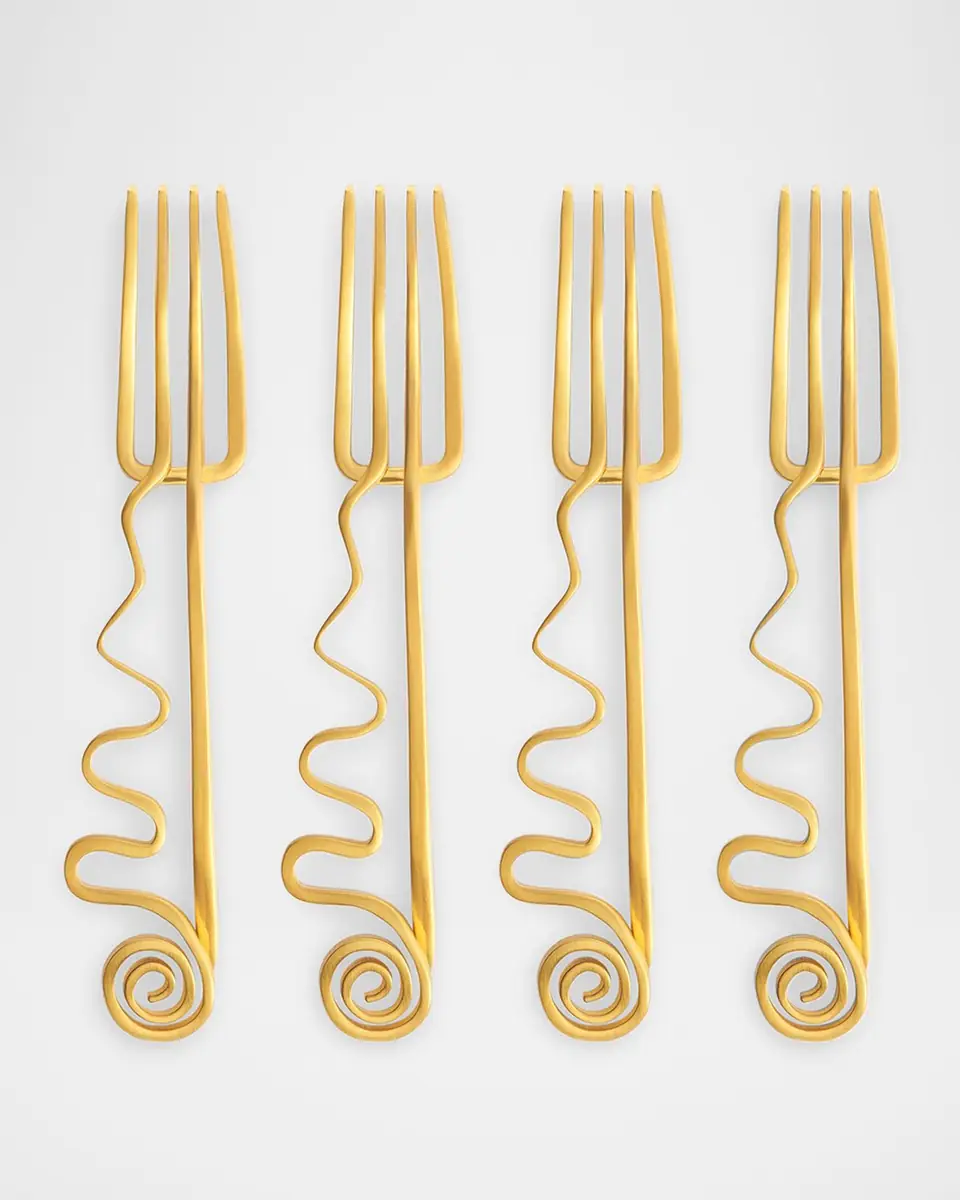 L'Objet Spirale Cocktail Forks, Set of 4 | Thumbnail 3