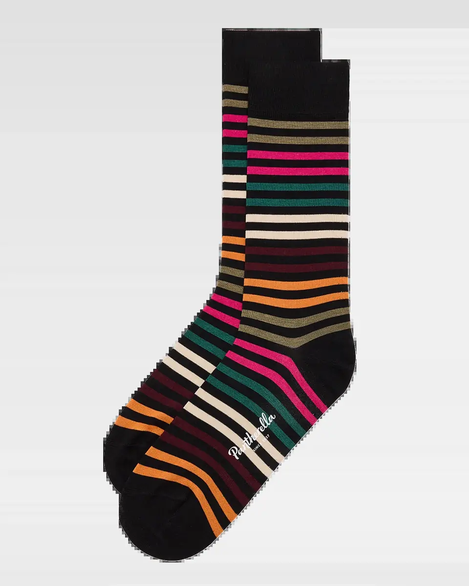 Pantherella Men's Kilburn Striped Mid-Calf Socks | Thumbnail 2 Pantherella Men's Kilburn Striped Mid-Calf Socks | Thumbnail 2