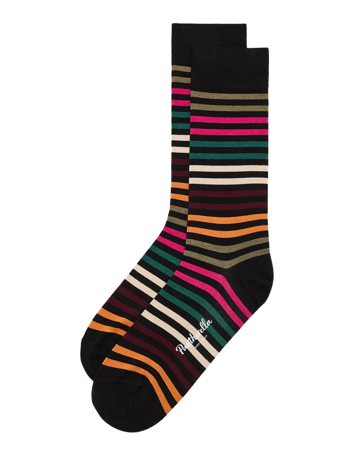 Pantherella Men's Kilburn Striped Mid-Calf Socks