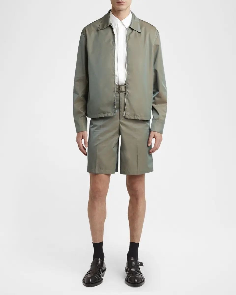 Jil Sander Men's Concealed-Placket Cotton Sport Shirt | Thumbnail 2 Jil Sander Men's Concealed-Placket Cotton Sport Shirt | Thumbnail 2