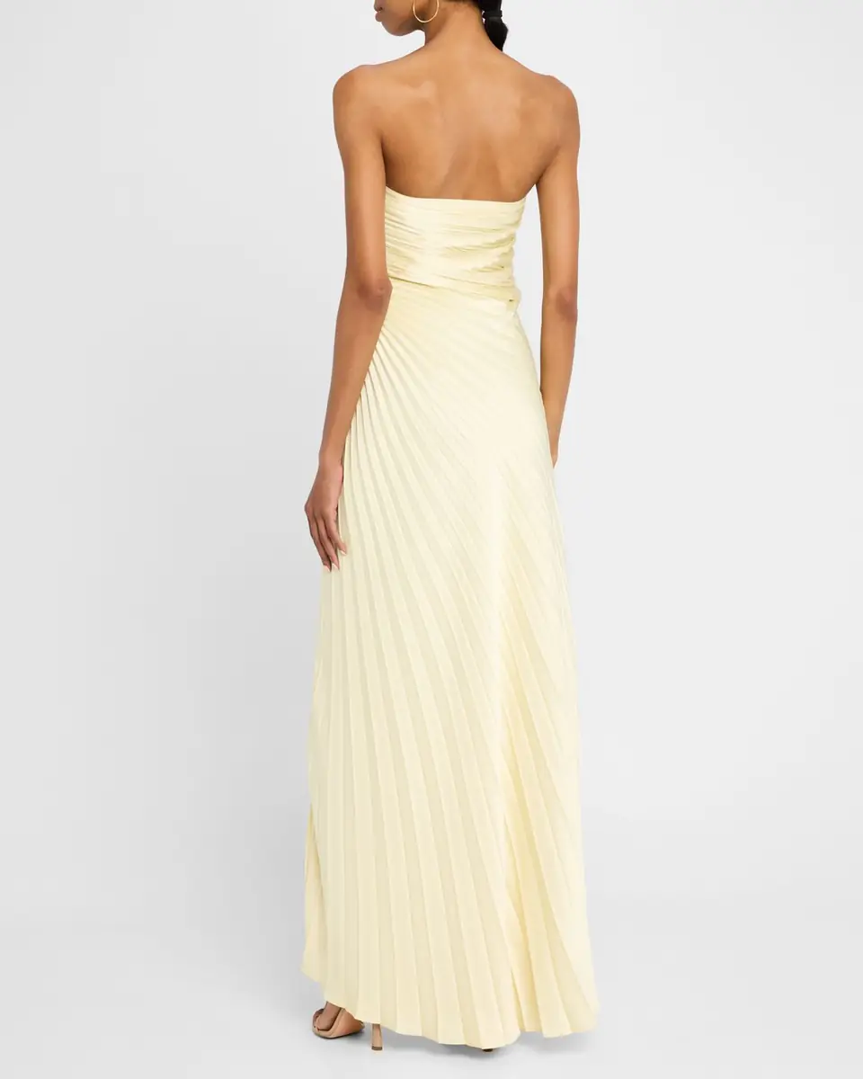 A.L.C. Bianca Pleated Strapless Gown | Thumbnail 3 A.L.C. Bianca Pleated Strapless Gown | Thumbnail 3