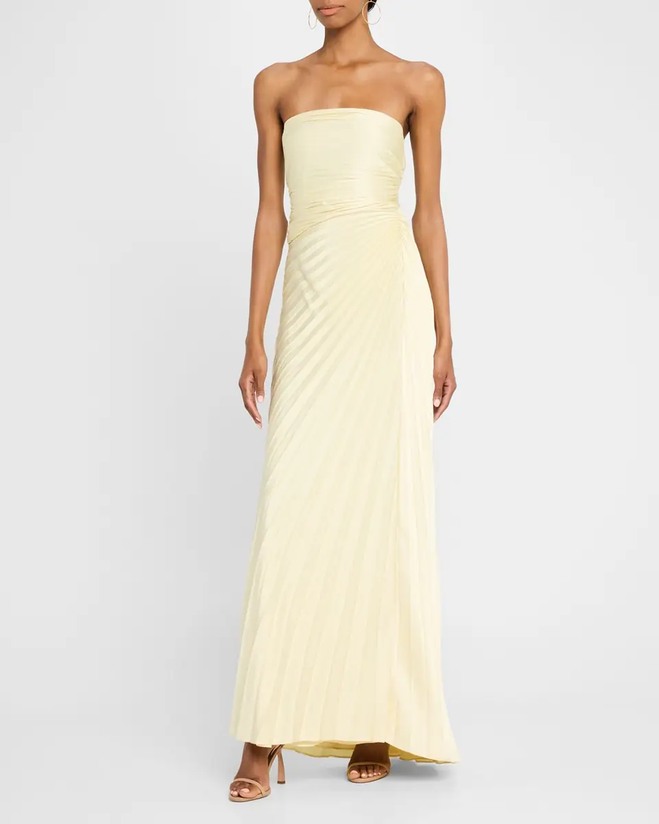 A.L.C. Bianca Pleated Strapless Gown | Thumbnail 4 A.L.C. Bianca Pleated Strapless Gown | Thumbnail 4