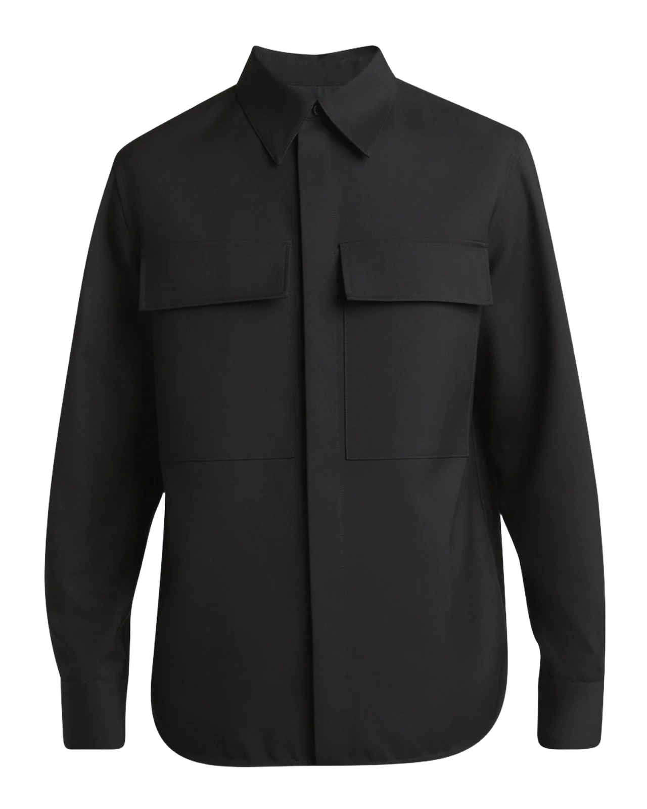 Jil Sander Men's Wool Two-Pocket Work Shirt