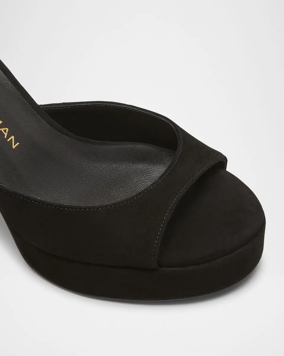 Stuart Weitzman Dayna II Suede Ankle-Strap Platform Sandals | Thumbnail 4 Stuart Weitzman Dayna II Suede Ankle-Strap Platform Sandals | Thumbnail 4