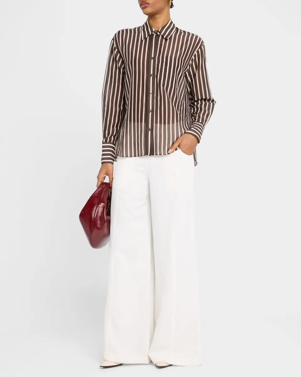 TWP Joey Striped Cotton-Silk Shirt | Thumbnail 2 TWP Joey Striped Cotton-Silk Shirt | Thumbnail 2