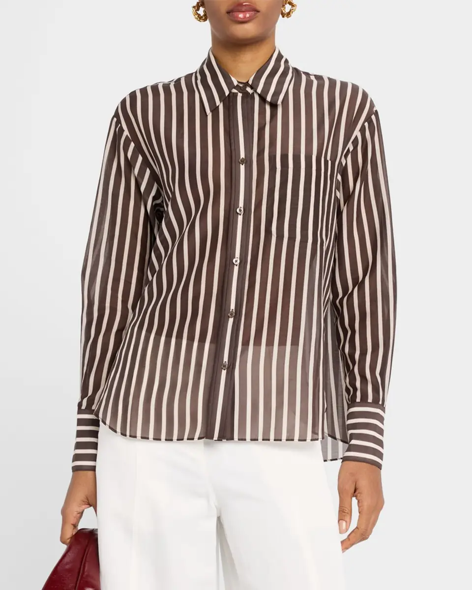 TWP Joey Striped Cotton-Silk Shirt | Thumbnail 4 TWP Joey Striped Cotton-Silk Shirt | Thumbnail 4