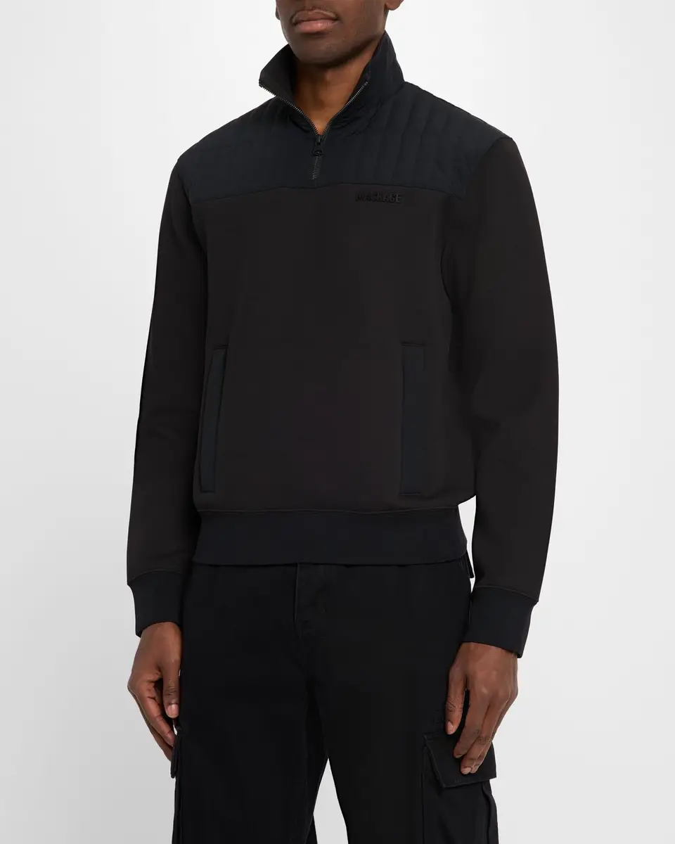Mackage Men's Corey Hybrid Down Quarter-Zip Sweater | Thumbnail 4 Mackage Men's Corey Hybrid Down Quarter-Zip Sweater | Thumbnail 4