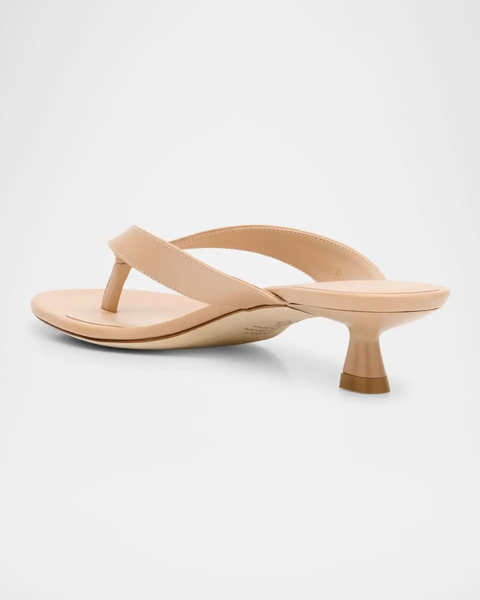 Stuart Weitzman Rio Leather Kitten-Heel Thong Sandals | Thumbnail 3 Stuart Weitzman Rio Leather Kitten-Heel Thong Sandals | Thumbnail 3