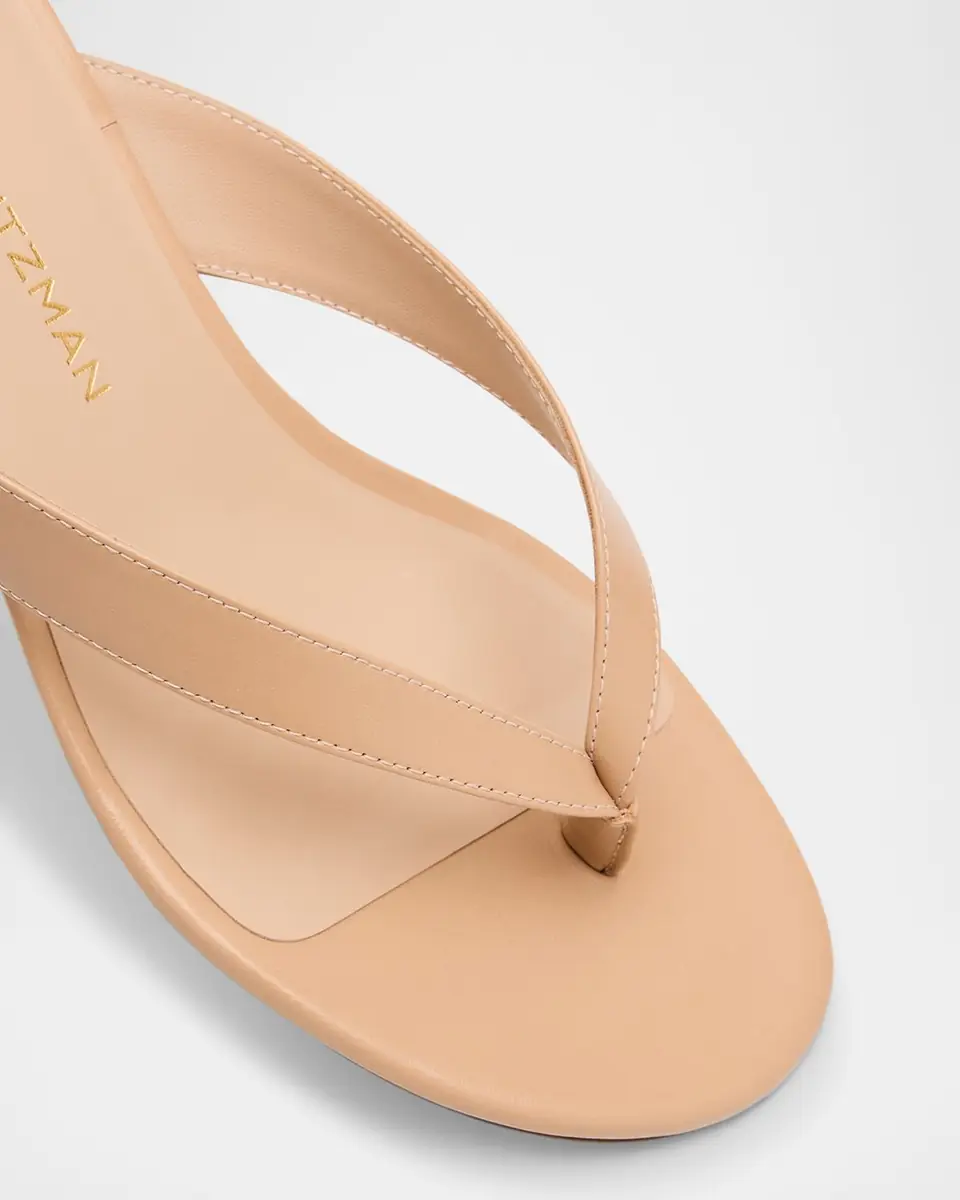 Stuart Weitzman Rio Leather Kitten-Heel Thong Sandals | Thumbnail 5 Stuart Weitzman Rio Leather Kitten-Heel Thong Sandals | Thumbnail 5