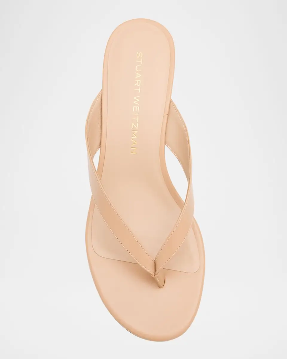 Stuart Weitzman Rio Leather Kitten-Heel Thong Sandals | Thumbnail 6 Stuart Weitzman Rio Leather Kitten-Heel Thong Sandals | Thumbnail 6