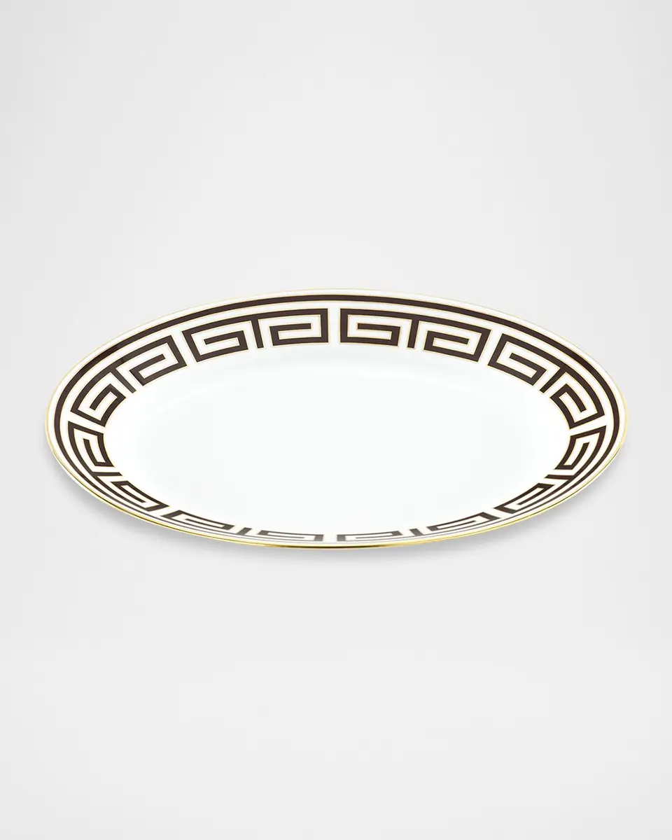 GINORI 1735 Labirinto Ebano Oval Flat Platter | Thumbnail 2 GINORI 1735 Labirinto Ebano Oval Flat Platter | Thumbnail 2