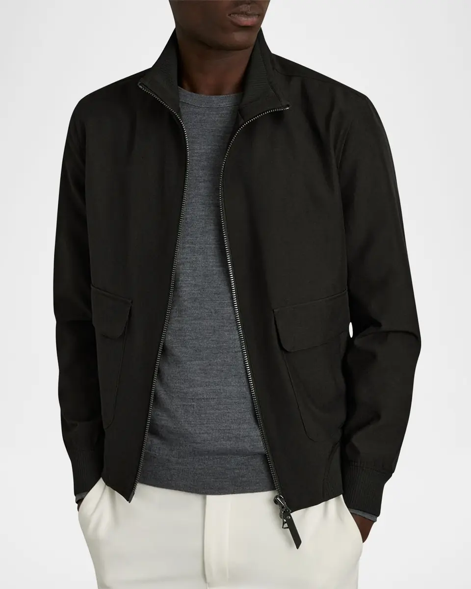Reiss Men's Funnel-Neck Zip Jacket | Thumbnail 4 Reiss Men's Funnel-Neck Zip Jacket | Thumbnail 4