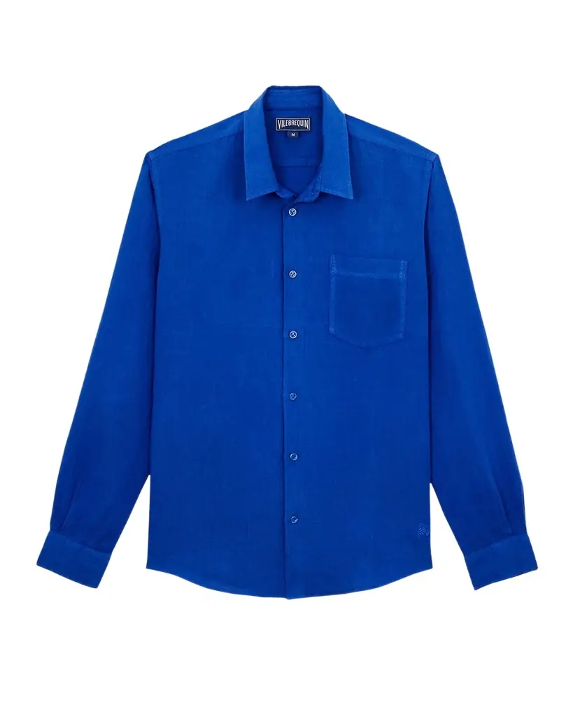 Vilebrequin Men's Caroubis Solid Linen Sport Shirt