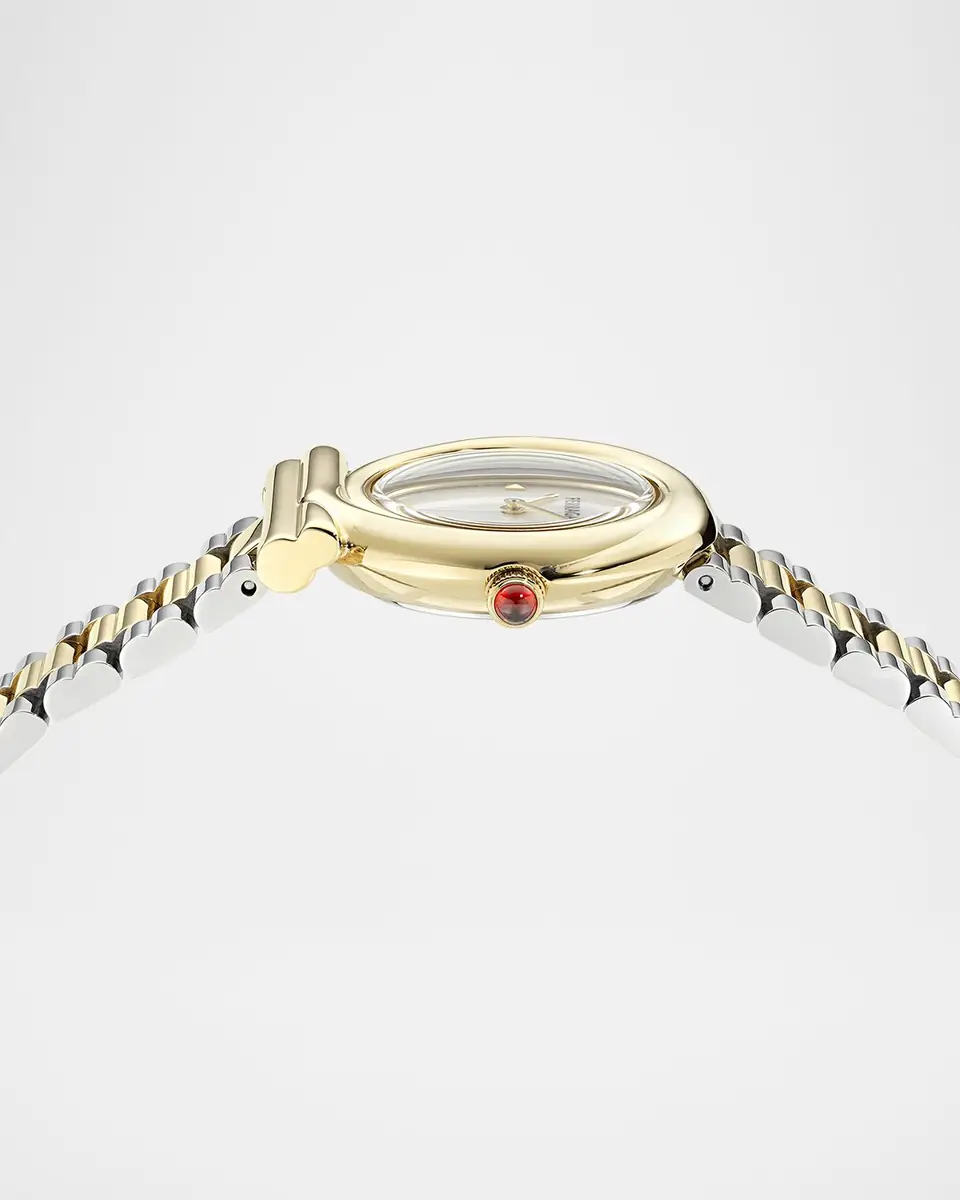 Ferragamo Gancini Twisted 28MM Two Tone Mother of Pearl Watch | Thumbnail 2 Ferragamo Gancini Twisted 28MM Two Tone Mother of Pearl Watch | Thumbnail 2