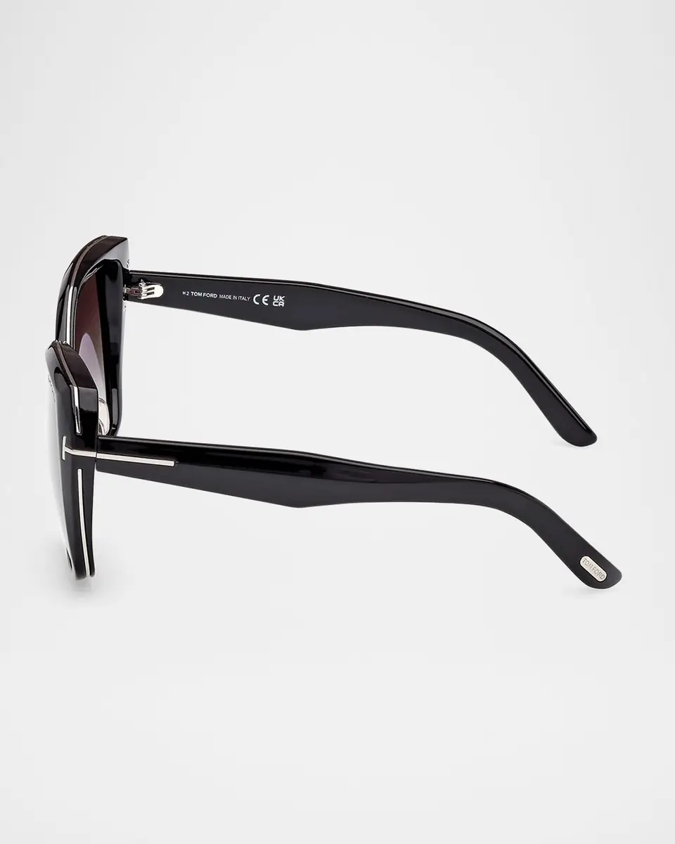 Tom Ford Plum Plastic Cat-Eye Sunglasses | Thumbnail 4 Tom Ford Plum Plastic Cat-Eye Sunglasses | Thumbnail 4