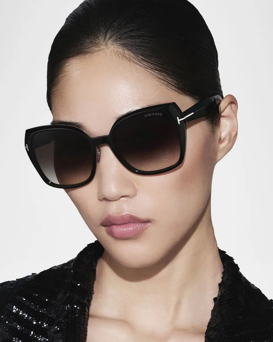 Tom Ford Plum Plastic Cat-Eye Sunglasses | Thumbnail 5 Tom Ford Plum Plastic Cat-Eye Sunglasses | Thumbnail 5