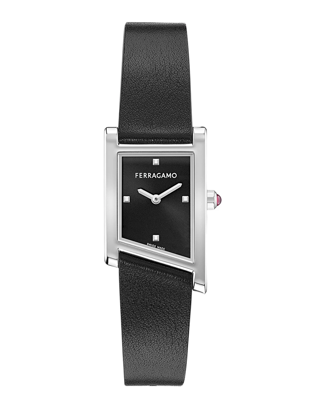Asymetrique 22X36MM Stainless Steel Leather Watch Asymetrique 22X36MM Stainless Steel Leather Watch