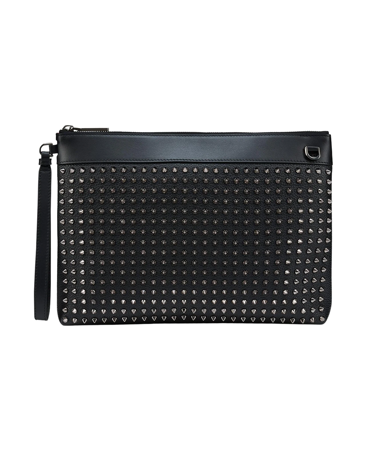 Men's Funky Suede & Leather Spike Wrist Pouch Men's Funky Suede & Leather Spike Wrist Pouch