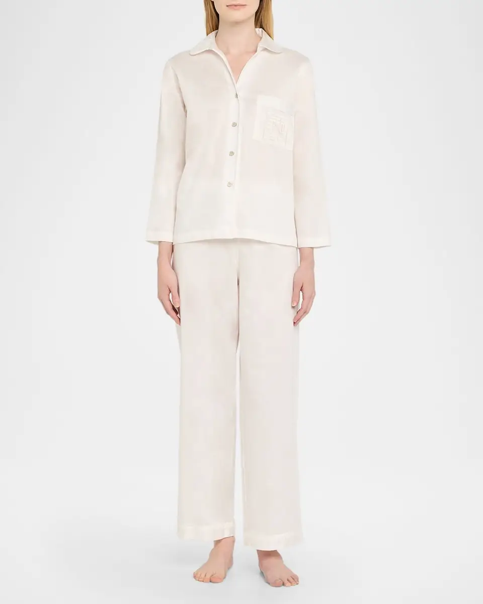 Natori Cropped Cotton Sateen Pajama Set | Thumbnail 2