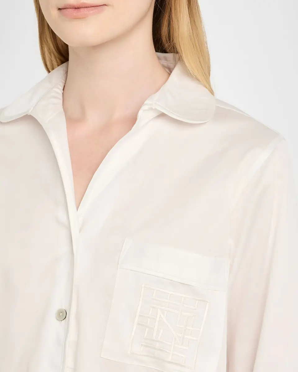 Natori Cropped Cotton Sateen Pajama Set | Thumbnail 5
