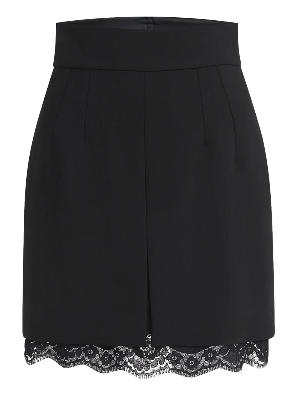 Lana Double Crepe Lace-Trim Mini Skirt Lana Double Crepe Lace-Trim Mini Skirt