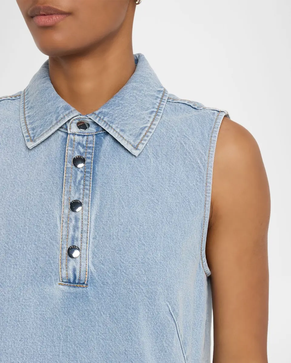 Frame The City Shift Denim Dress | Thumbnail 5