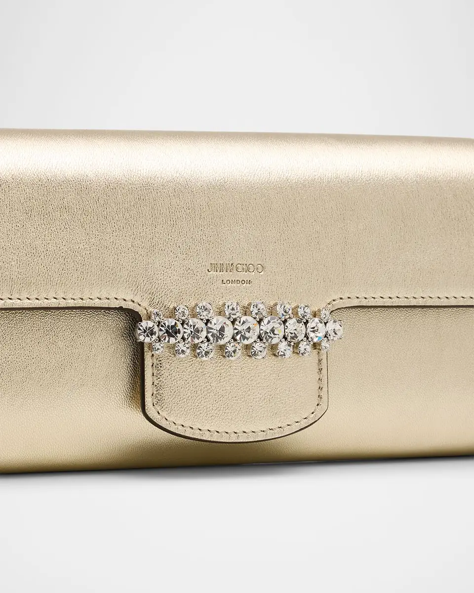 Jimmy Choo Bing Crystal Metallic Leather Wallet | Thumbnail 6 Jimmy Choo Bing Crystal Metallic Leather Wallet | Thumbnail 6