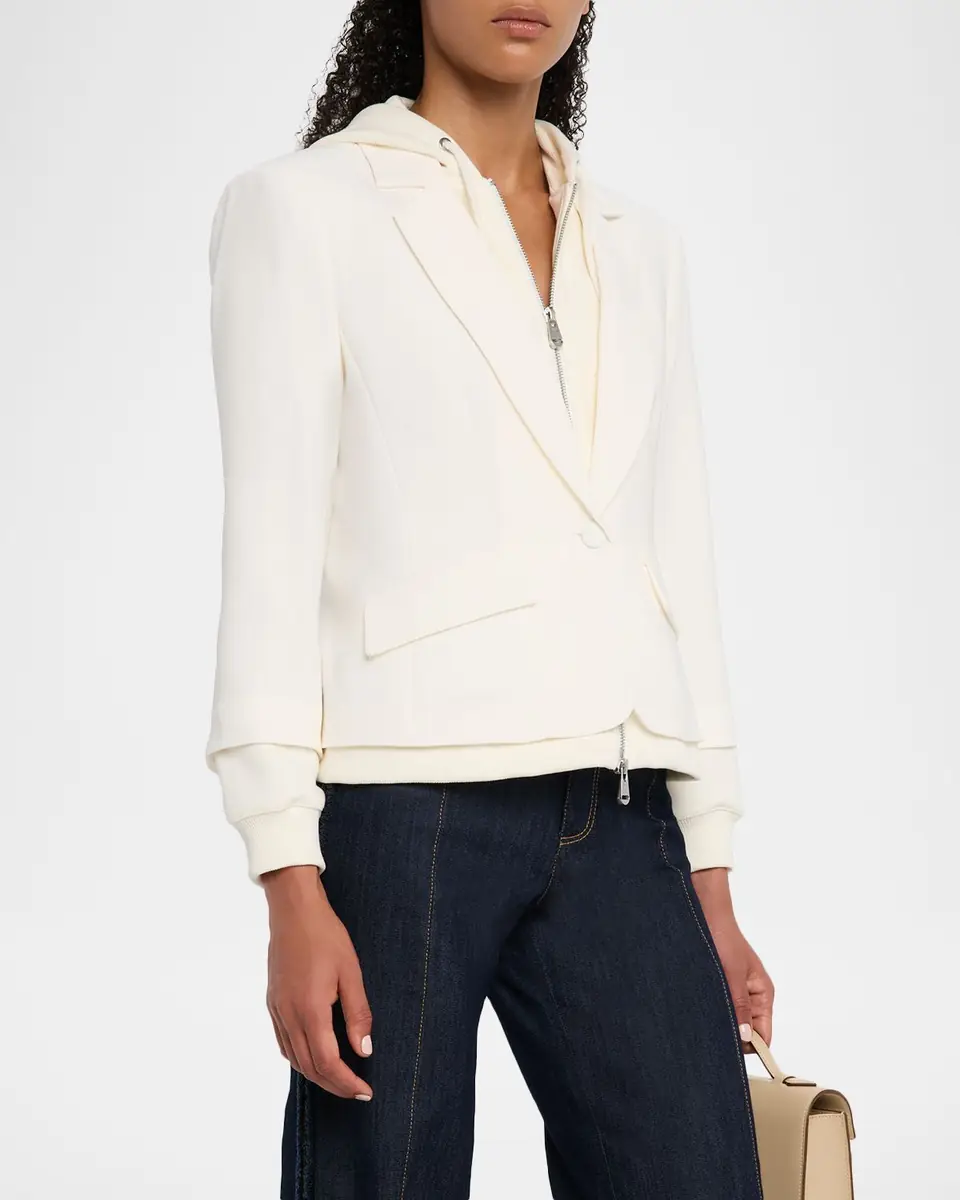 Cinq à Sept Khloe Le Petit Zip-Front Blazer | Thumbnail 4 Cinq à Sept Khloe Le Petit Zip-Front Blazer | Thumbnail 4