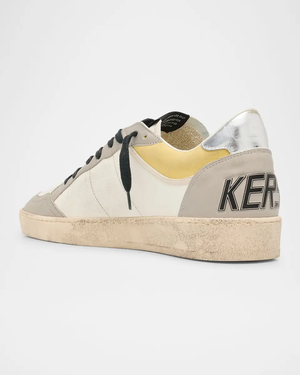 Golden Goose Men's Ball Star Metallic Leather Low-Top Sneakers, Exclusive | Thumbnail 4