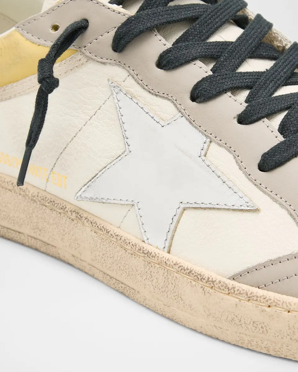 Golden Goose Men's Ball Star Metallic Leather Low-Top Sneakers, Exclusive | Thumbnail 5