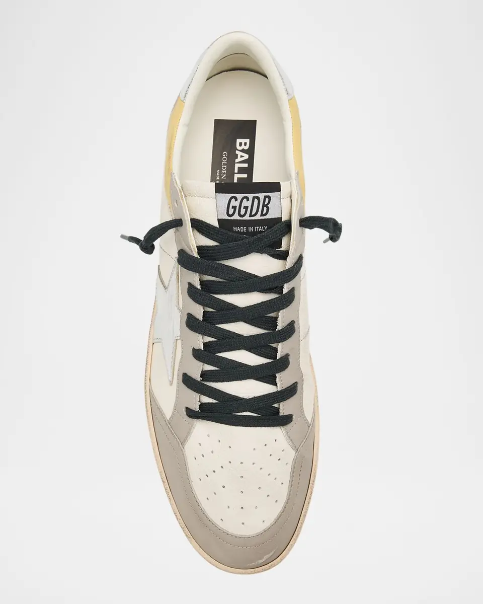 Golden Goose Men's Ball Star Metallic Leather Low-Top Sneakers, Exclusive | Thumbnail 6