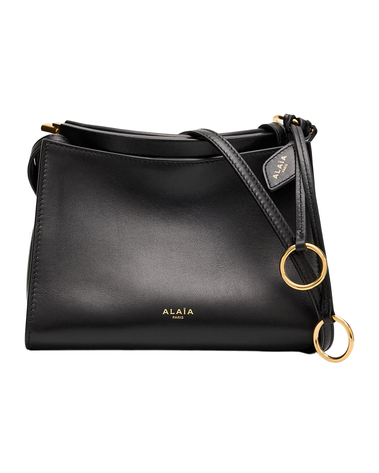 Le Click Small Square Shoulder Bag in Glossy Leather Le Click Small Square Shoulder Bag in Glossy Leather