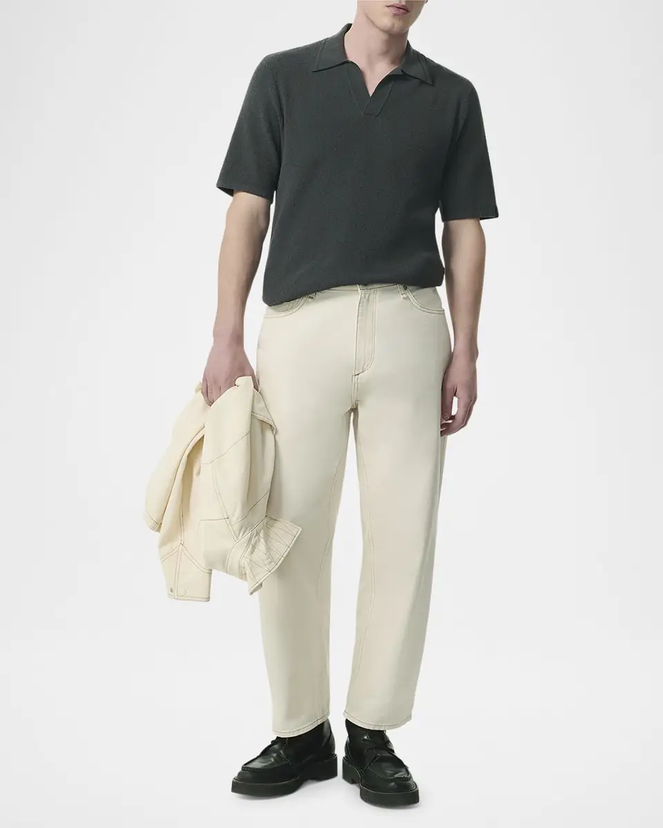 Rag & Bone Men's Zuma Toweling Polo Shirt | Thumbnail 2