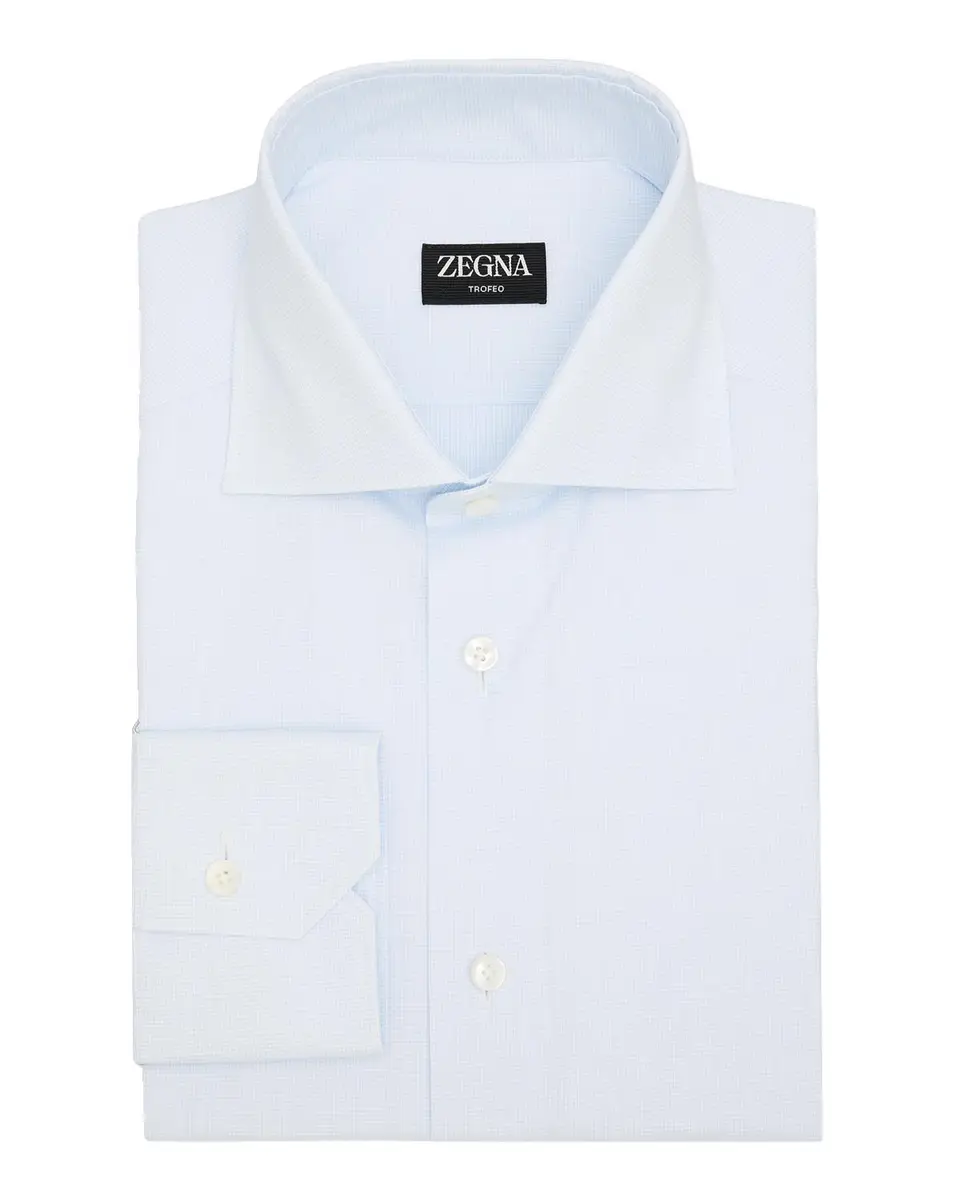 Zegna Men's Micro-Check Cotton Dress Shirt | Thumbnail 3 Zegna Men's Micro-Check Cotton Dress Shirt | Thumbnail 3