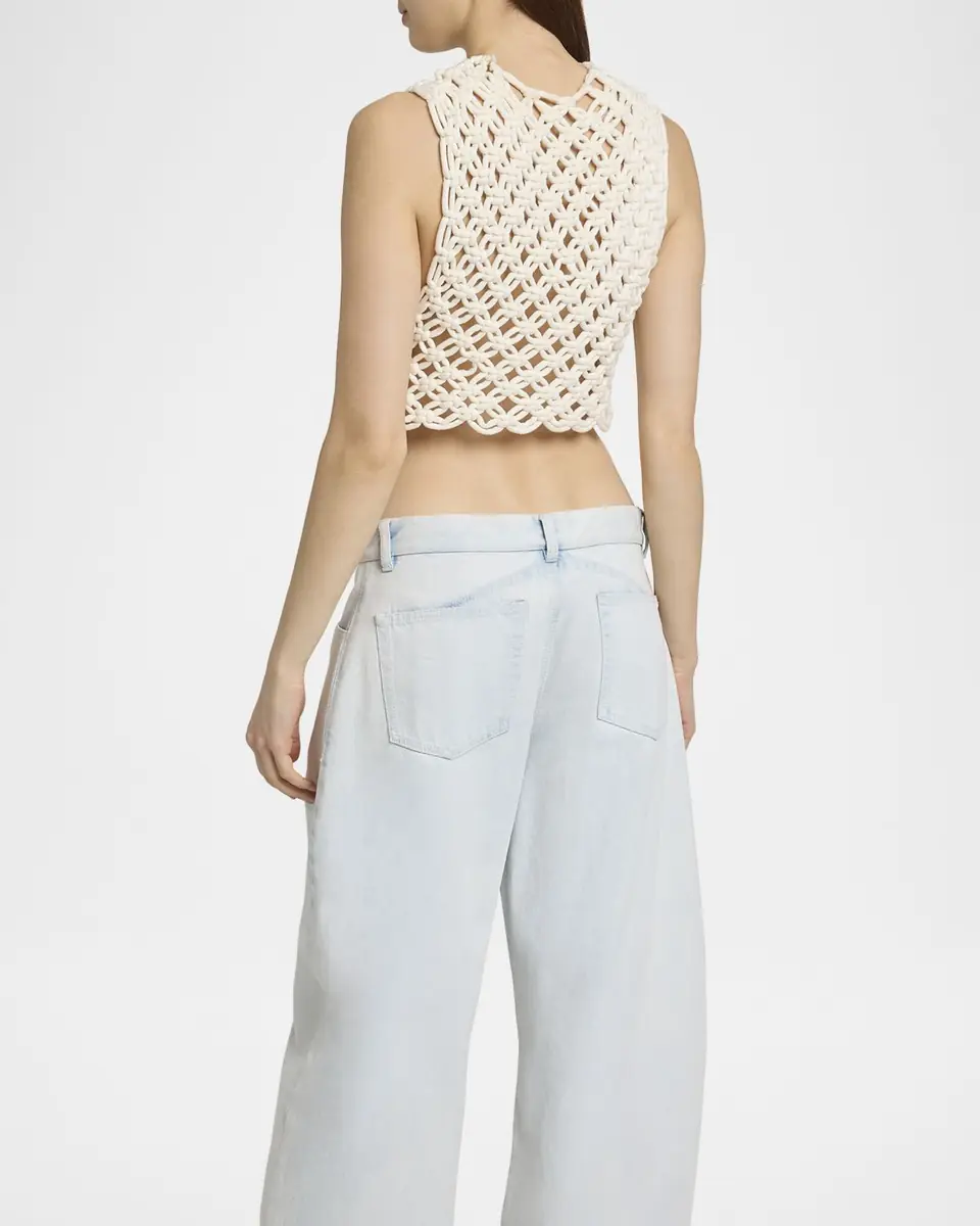 Alaïa Macrame Sleeveless Crop Top | Thumbnail 3