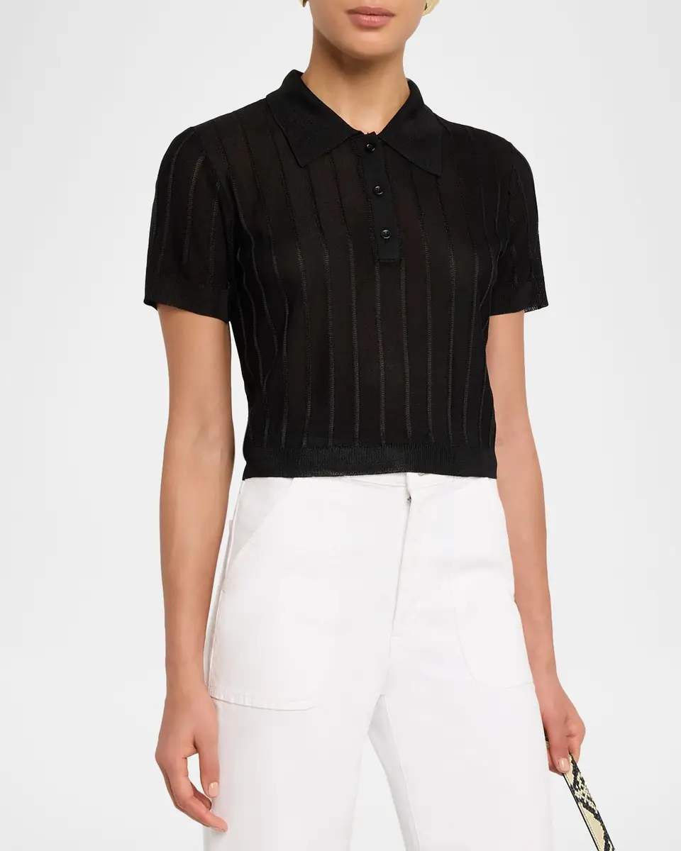 FRAME The Ribbed Polo Shirt | Thumbnail 4