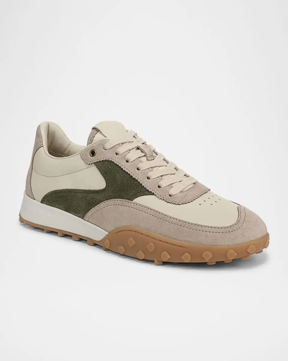 Vince Men's Pallisades Suede and Leather Runner Sneakers | Thumbnail 2 Vince Men's Pallisades Suede and Leather Runner Sneakers | Thumbnail 2
