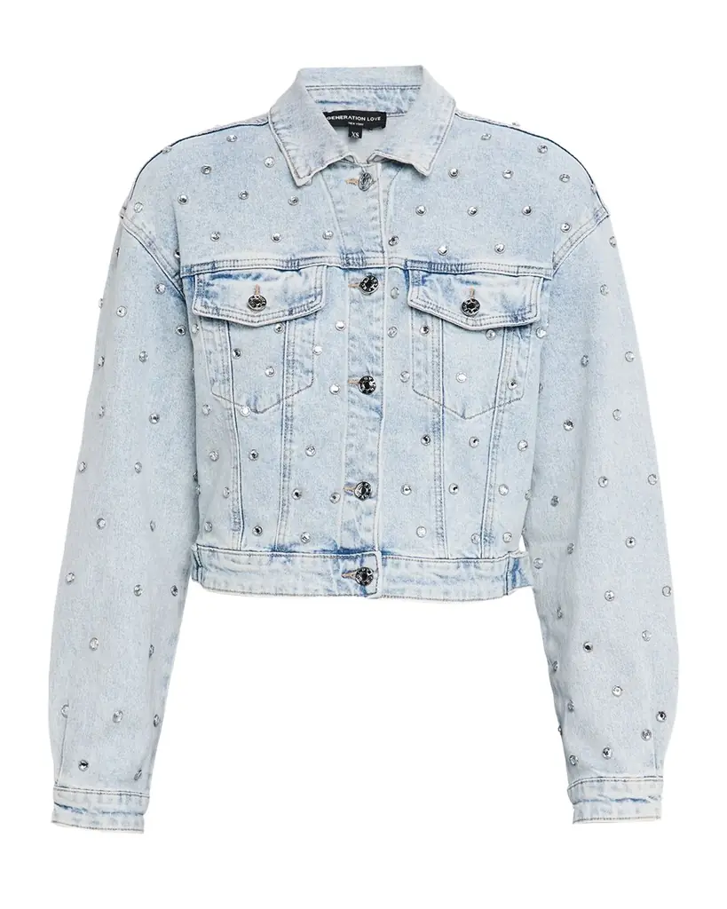 Generation Love Toddie Embellished Denim Jacket | Image 1 Generation Love Toddie Embellished Denim Jacket | Image 1