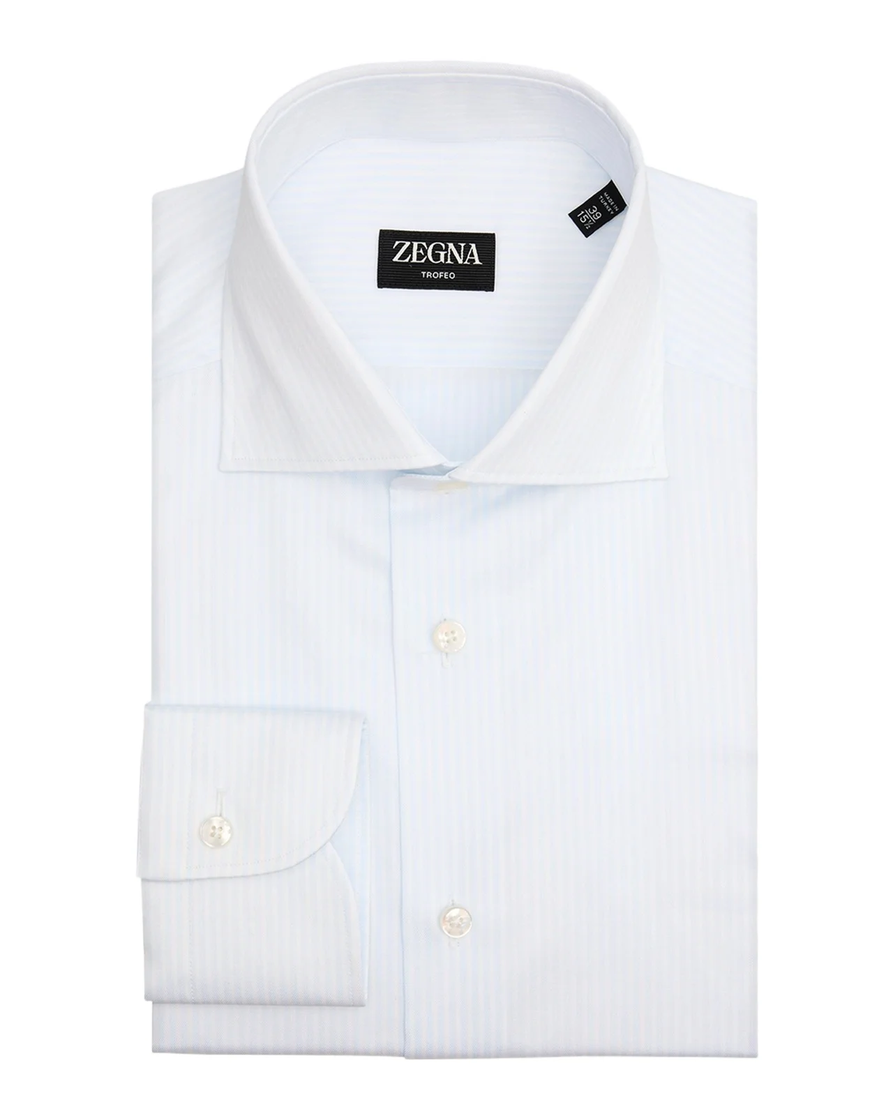 Zegna Men's Tonal Stripe Trofeo Cotton Dress Shirt