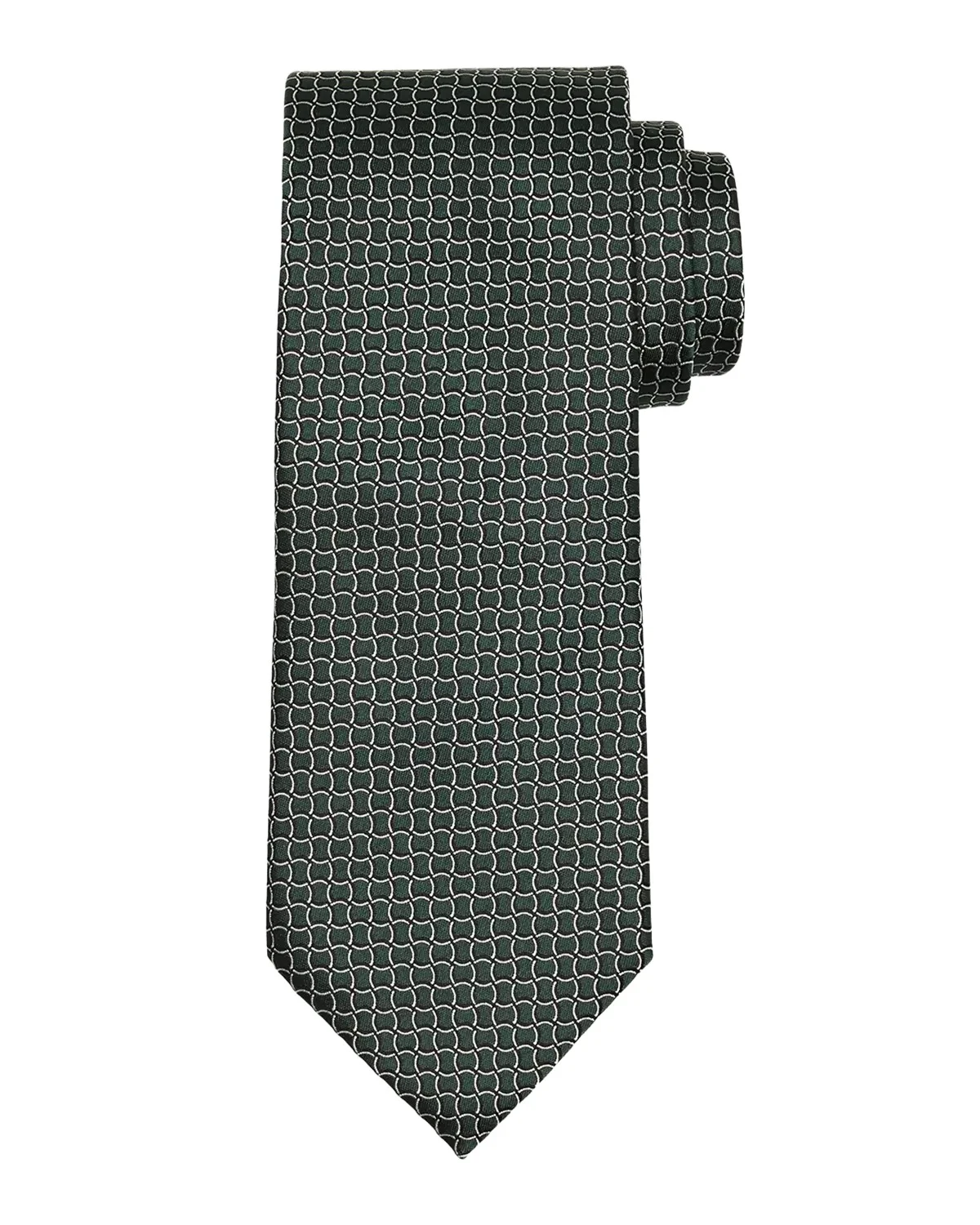 Men's Geometric Net Silk Tie