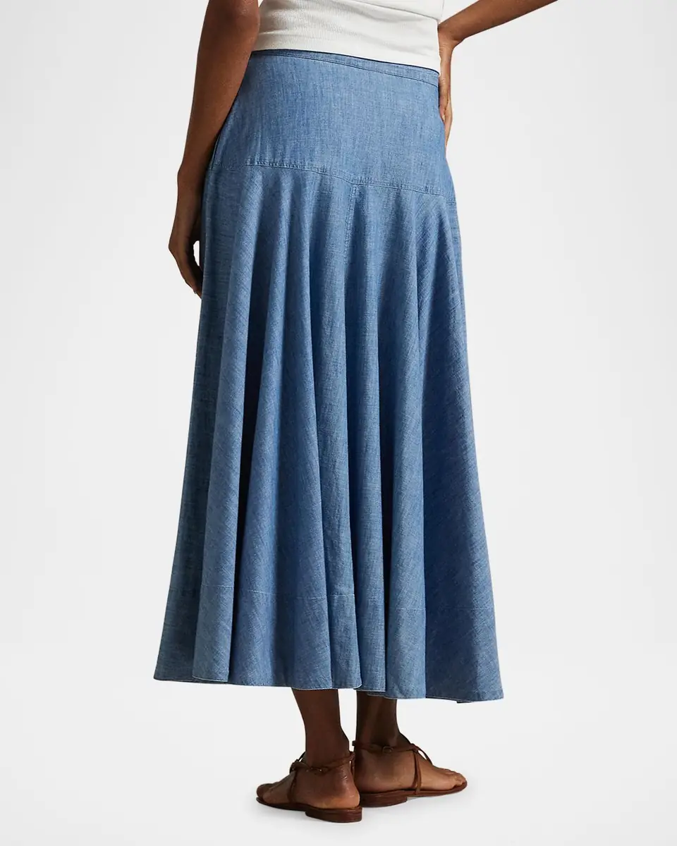 Polo Ralph Lauren Cotton Chambray Maxi Skirt | Thumbnail 3 Polo Ralph Lauren Cotton Chambray Maxi Skirt | Thumbnail 3