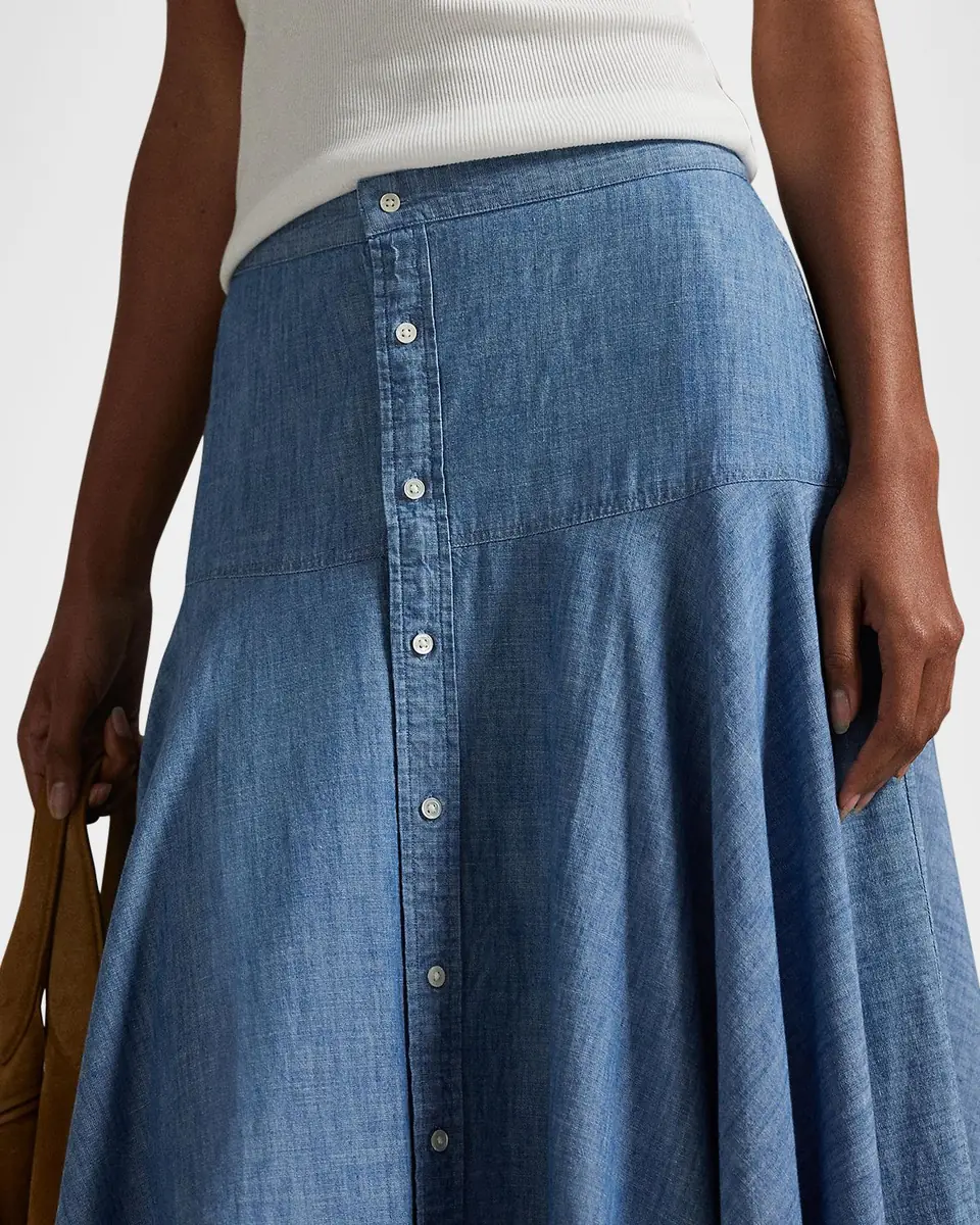 Polo Ralph Lauren Cotton Chambray Maxi Skirt | Thumbnail 5 Polo Ralph Lauren Cotton Chambray Maxi Skirt | Thumbnail 5