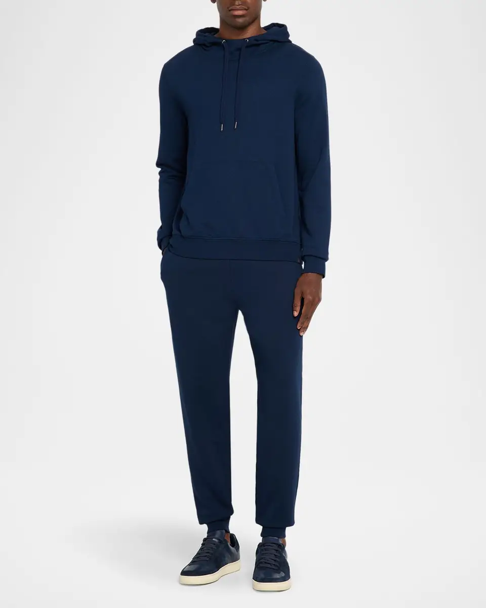 Derek Rose Men's Quinn Cotton Loopback Pullover Hoodie | Thumbnail 2