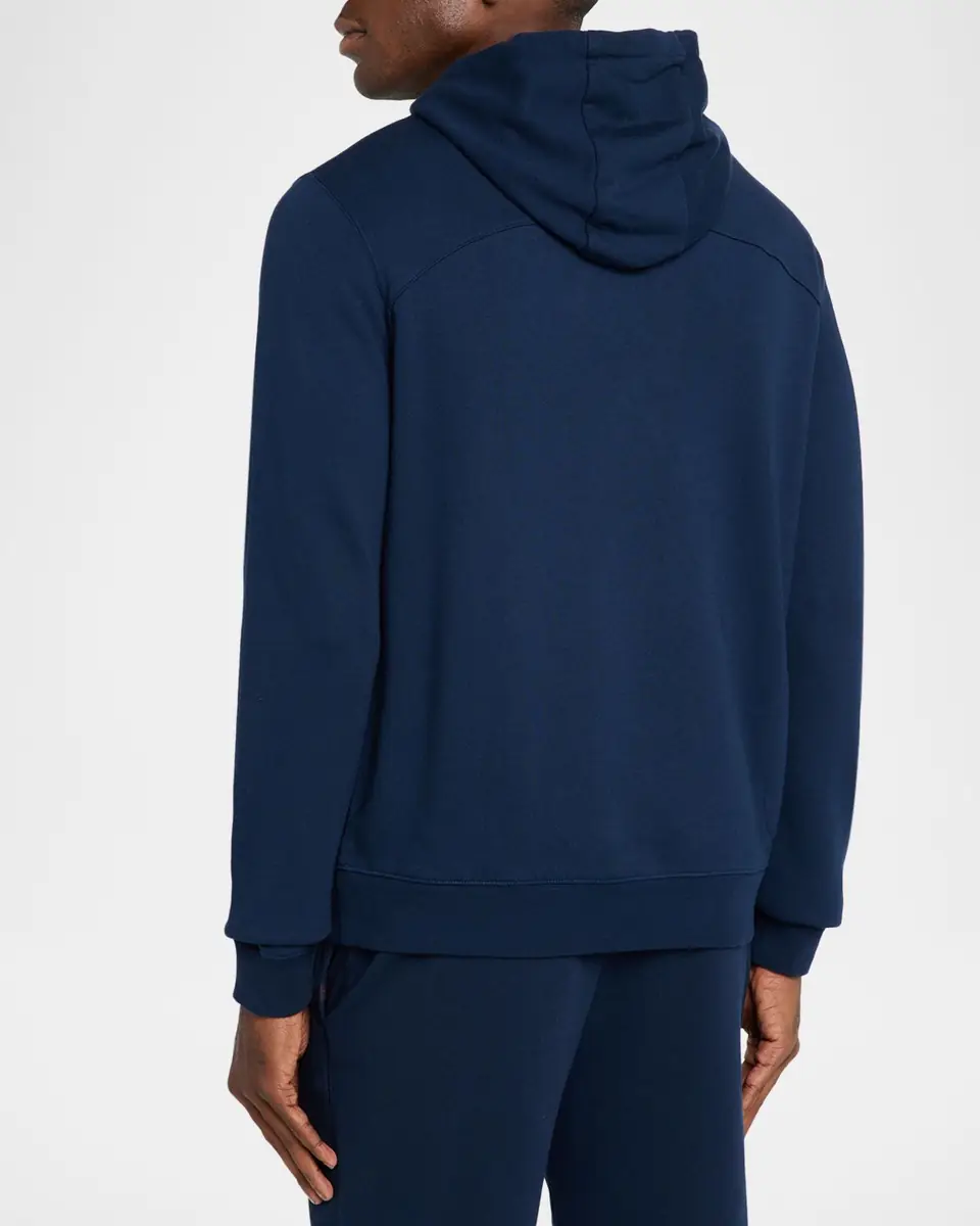 Derek Rose Men's Quinn Cotton Loopback Pullover Hoodie | Thumbnail 3