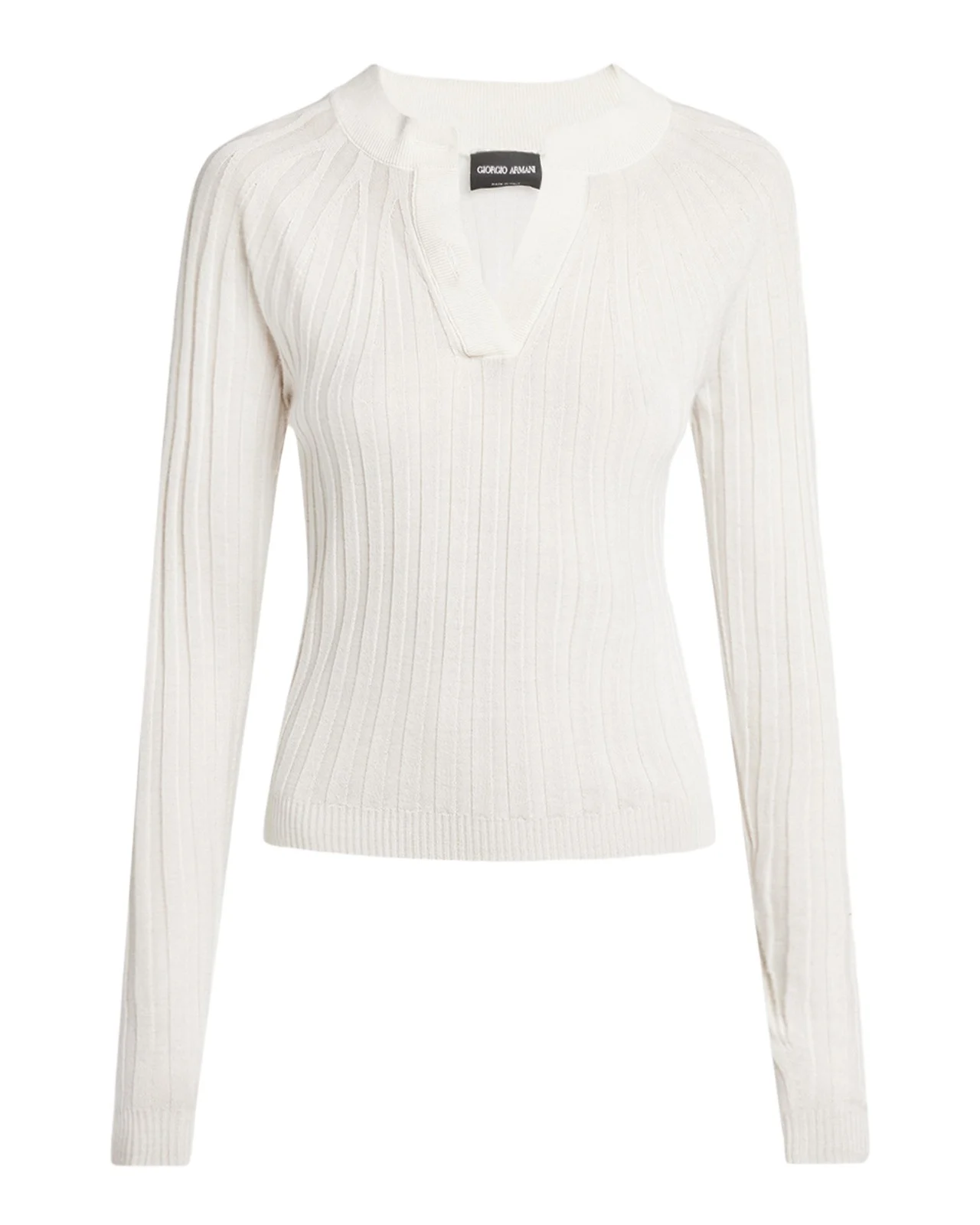 Giorgio Armani Ribbed Cashmere Silk Top